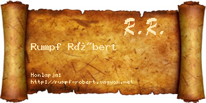 Rumpf Róbert névjegykártya